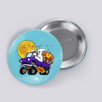 Funny Halloween Ghost Muscle Car Button