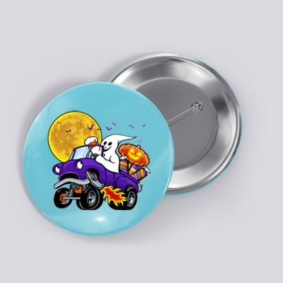 Funny Halloween Ghost Muscle Car Button