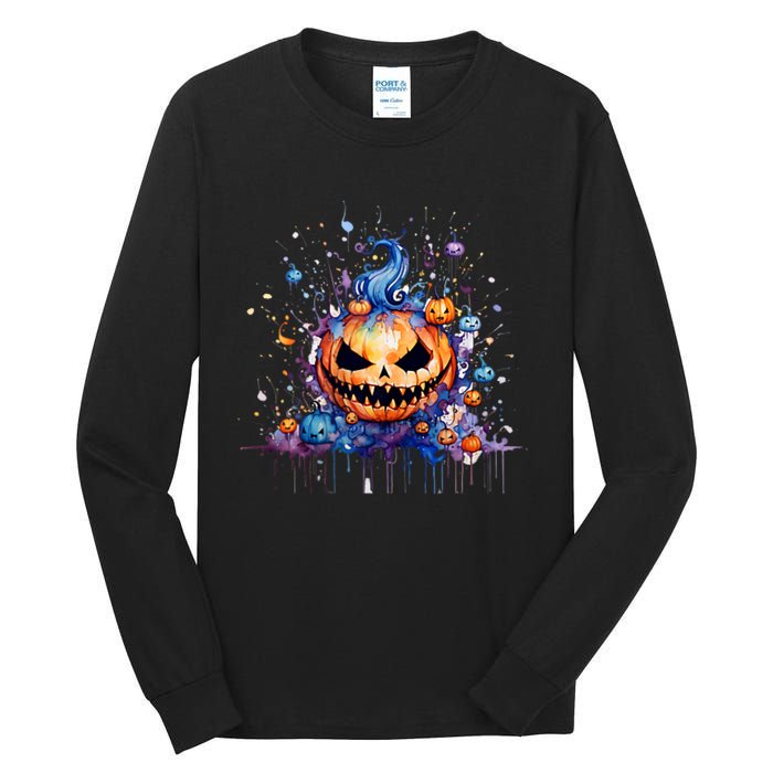 Funny Halloween Goblin Pumpkin Tall Long Sleeve T-Shirt