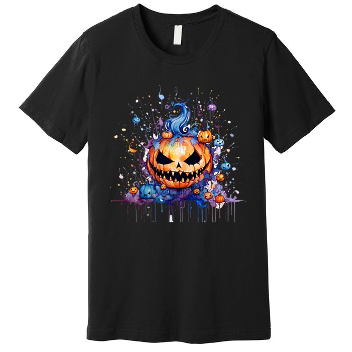 Funny Halloween Goblin Pumpkin Premium T-Shirt