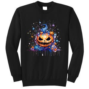 Funny Halloween Goblin Pumpkin Tall Sweatshirt