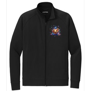 Funny Halloween Goblin Pumpkin Stretch Full-Zip Cadet Jacket