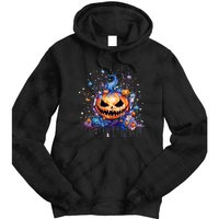 Funny Halloween Goblin Pumpkin Tie Dye Hoodie