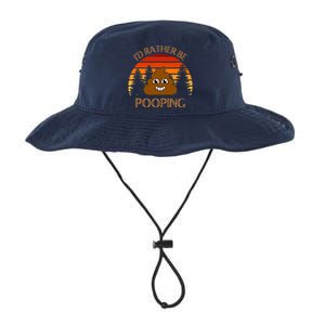 Funny Hiking Gift Idea, I’d Rather Be Pooping, Camping Dad Legacy Cool Fit Booney Bucket Hat