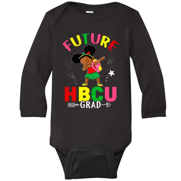 Future HBCU Grad Girl Graduation HBCU Future College Student Baby Long Sleeve Bodysuit