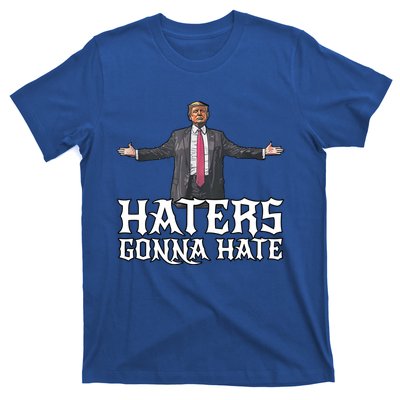 Funny Haters Gonna Hate President Donald Trump Middle Finger Funny Gift T-Shirt