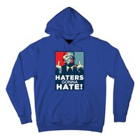 Funny Haters Gonna Hate President Donald Trump Middle Finger Gift Hoodie