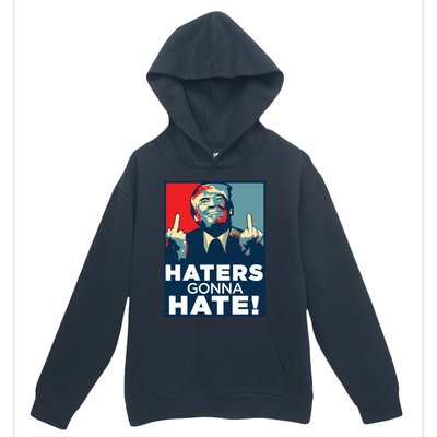 Funny Haters Gonna Hate President Donald Trump Middle Finger Gift Urban Pullover Hoodie