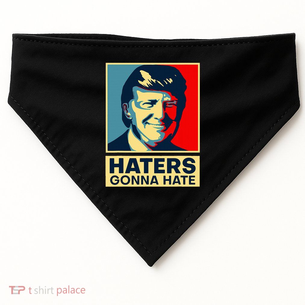 Funny Haters Gonna Hate President Donald Trump USA-Made Doggie Bandana