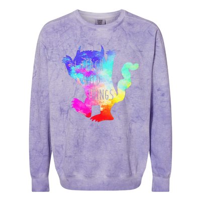 Funny Halloween Gifts for Wild Monster Lovers Colorblast Crewneck Sweatshirt