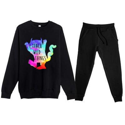 Funny Halloween Gifts for Wild Monster Lovers Premium Crewneck Sweatsuit Set