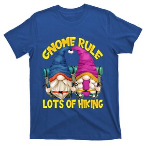 Funny Hiking Gnome Rule For Hiker Mom And Camping Couple Meaningful Gift T-Shirt