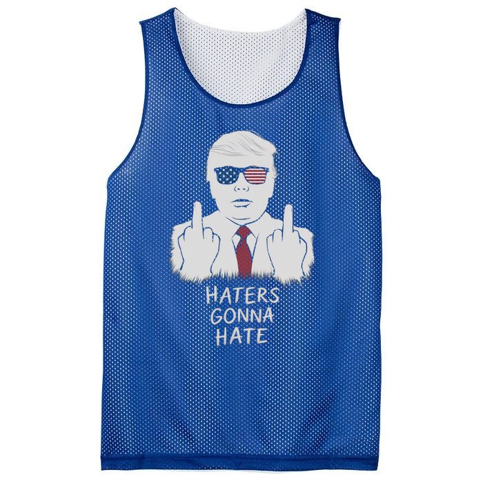 Funny Haters Gonna Hate President Donald Trump Gift Mesh Reversible Basketball Jersey Tank