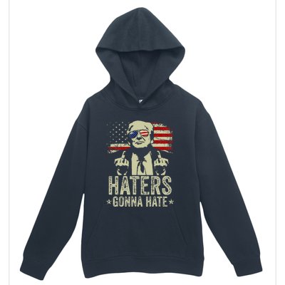 Funny Haters Gonna Hate President Donald Trump Middle Finger Urban Pullover Hoodie