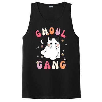 Funny Halloween Ghoul Gang Groovy Hey Boo Pumpkin Cat Lover Gift PosiCharge Competitor Tank