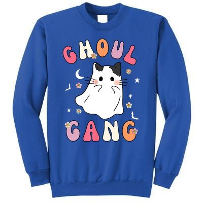 Funny Halloween Ghoul Gang Groovy Hey Boo Pumpkin Cat Lover Gift Sweatshirt