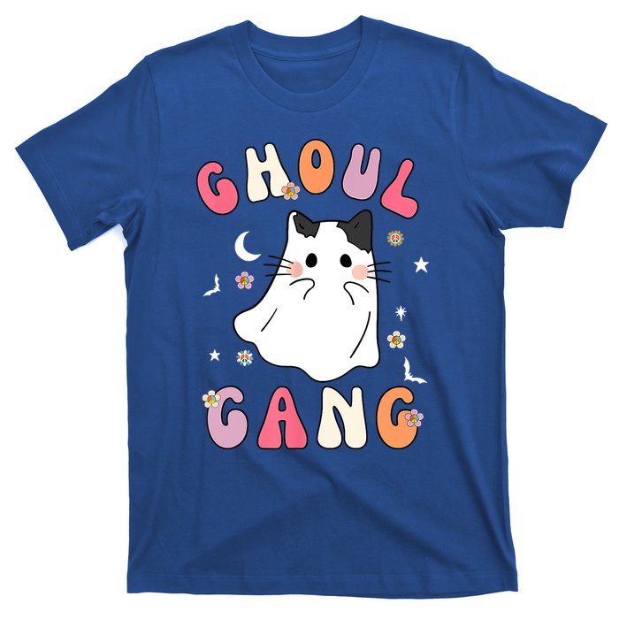 Funny Halloween Ghoul Gang Groovy Hey Boo Pumpkin Cat Lover Gift T-Shirt