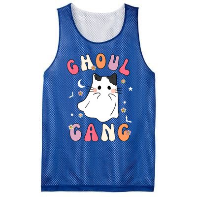 Funny Halloween Ghoul Gang Groovy Hey Boo Pumpkin Cat Lover Gift Mesh Reversible Basketball Jersey Tank