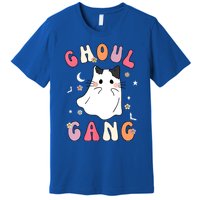 Funny Halloween Ghoul Gang Groovy Hey Boo Pumpkin Cat Lover Gift Premium T-Shirt