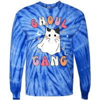 Funny Halloween Ghoul Gang Groovy Hey Boo Pumpkin Cat Lover Gift Tie-Dye Long Sleeve Shirt