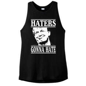 Funny Haters Gonna Hate Donald Trump President Ladies PosiCharge Tri-Blend Wicking Tank