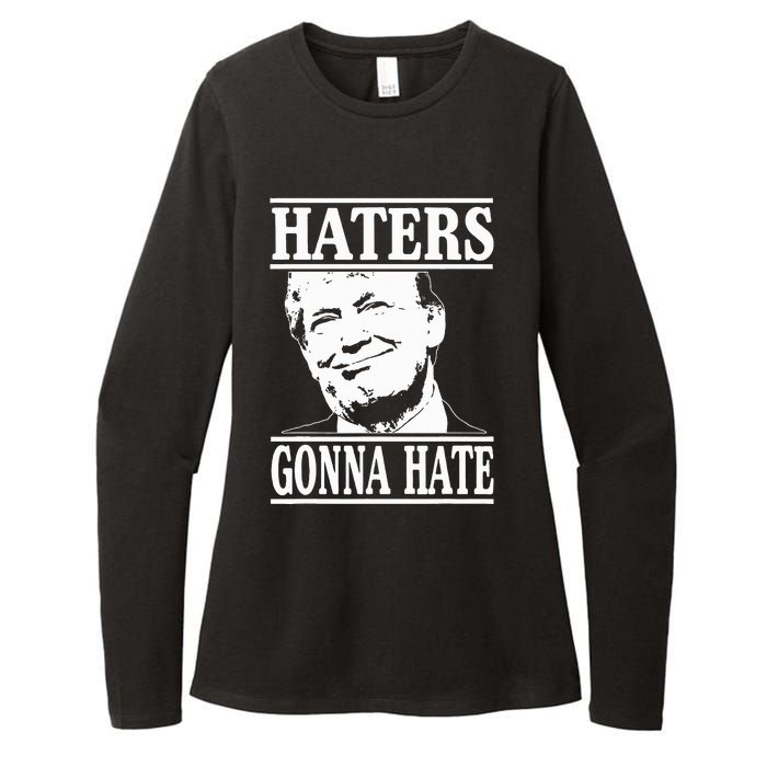 Funny Haters Gonna Hate Donald Trump President Womens CVC Long Sleeve Shirt