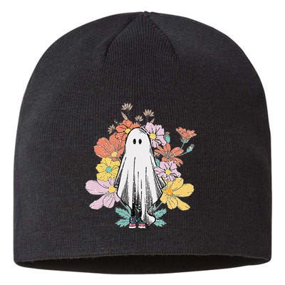 Floral Halloween Ghost Sustainable Beanie