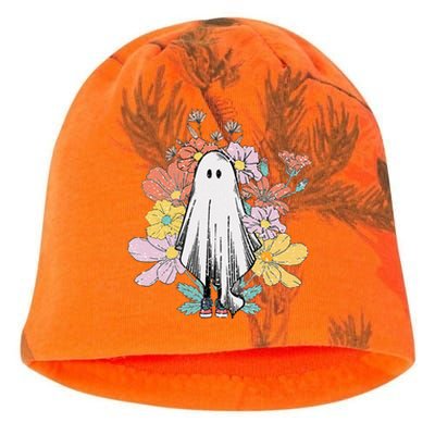 Floral Halloween Ghost Kati - Camo Knit Beanie