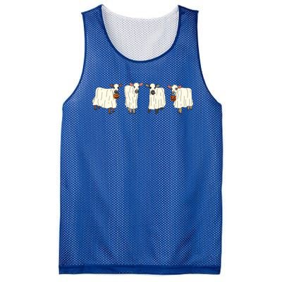 Funny Halloween Ghost Cows Trick Or Treat Cow Lover Gift Mesh Reversible Basketball Jersey Tank