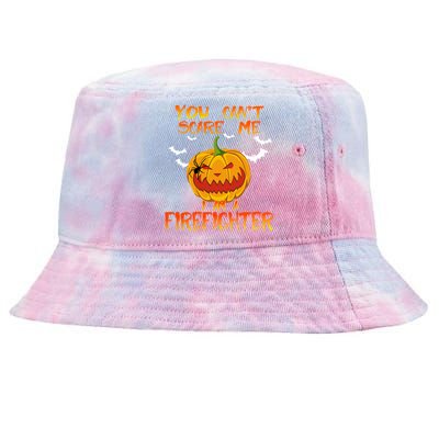 Firefighter Halloween Gift Scary Firefighter Costume Cute Gift Tie-Dyed Bucket Hat