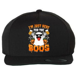 Funny Halloween Ghost Costume Im Just Here For The Boos Cool Gift Wool Snapback Cap