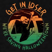 Funny Halloween Get In Loser We're Saving Halloweentown Grim Reaper Skeleton Ladies PosiCharge Tri-Blend Wicking Tank