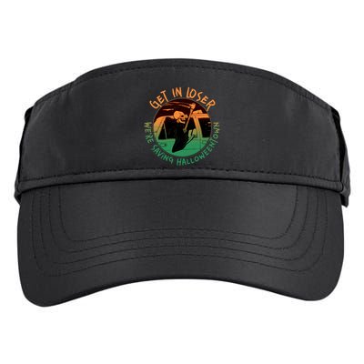 Funny Halloween Get In Loser We're Saving Halloweentown Grim Reaper Skeleton Adult Drive Performance Visor