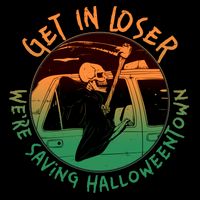 Funny Halloween Get In Loser We're Saving Halloweentown Grim Reaper Skeleton Coffee Mug