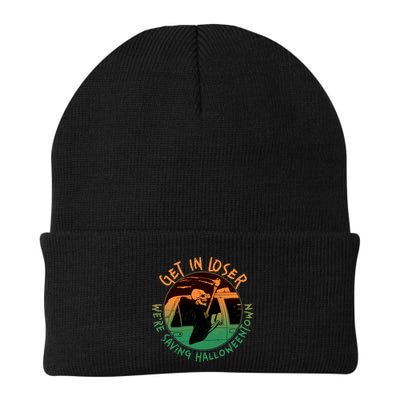 Funny Halloween Get In Loser We're Saving Halloweentown Grim Reaper Skeleton Beanie