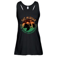 Funny Halloween Get In Loser We're Saving Halloweentown Grim Reaper Skeleton Ladies Essential Flowy Tank