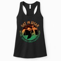 Funny Halloween Get In Loser We're Saving Halloweentown Grim Reaper Skeleton Womens Tank Top