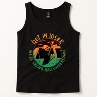 Funny Halloween Get In Loser We're Saving Halloweentown Grim Reaper Skeleton Tank Top