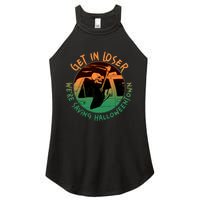 Funny Halloween Get In Loser We're Saving Halloweentown Grim Reaper Skeleton Women's Perfect Tri Rocker Tank