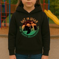 Funny Halloween Get In Loser We're Saving Halloweentown Grim Reaper Skeleton Kids Hoodie