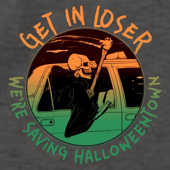 Funny Halloween Get In Loser We're Saving Halloweentown Grim Reaper Skeleton Vector Backpack