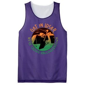 Funny Halloween Get In Loser We're Saving Halloweentown Grim Reaper Skeleton Mesh Reversible Basketball Jersey Tank