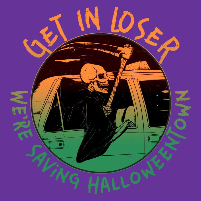 Funny Halloween Get In Loser We're Saving Halloweentown Grim Reaper Skeleton Mousepad