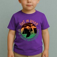 Funny Halloween Get In Loser We're Saving Halloweentown Grim Reaper Skeleton Toddler T-Shirt