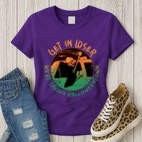 Funny Halloween Get In Loser We're Saving Halloweentown Grim Reaper Skeleton Womens T-Shirt