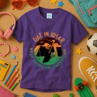 Funny Halloween Get In Loser We're Saving Halloweentown Grim Reaper Skeleton Kids T-Shirt
