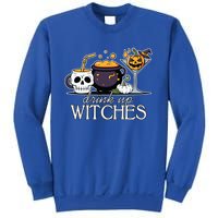 Funny Halloween Gift Up Witches Cocktail Skull Cup Gift Sweatshirt