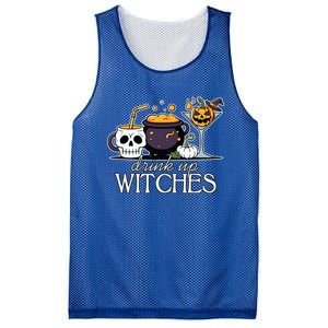 Funny Halloween Gift Up Witches Cocktail Skull Cup Gift Mesh Reversible Basketball Jersey Tank