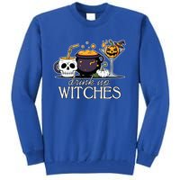 Funny Halloween Gift Up Witches Cocktail Skull Cup Gift Tall Sweatshirt