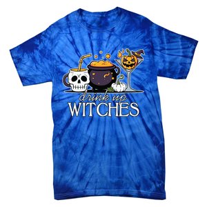 Funny Halloween Gift Up Witches Cocktail Skull Cup Gift Tie-Dye T-Shirt